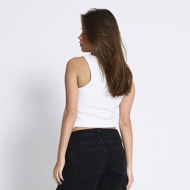 Ribbed tank top "Ilse" White